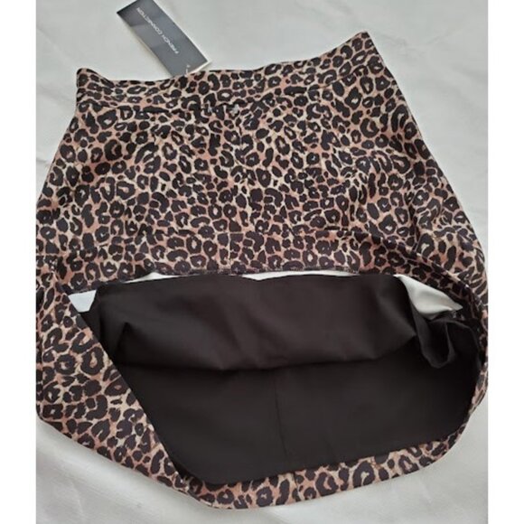 NWT French Connection Leopard Print Mini Skirt 90s/Y2K Revival Rocker Chic Sz 0 - Picture 5 of 9